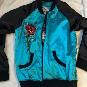 Ed Hardy blue jacket size medium
